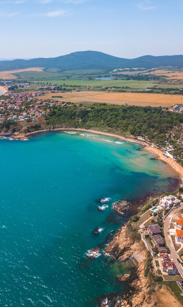A beautiful view of the Black Sea coast, perfect for planning cheap bulgaria holidays.